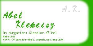 abel klepeisz business card